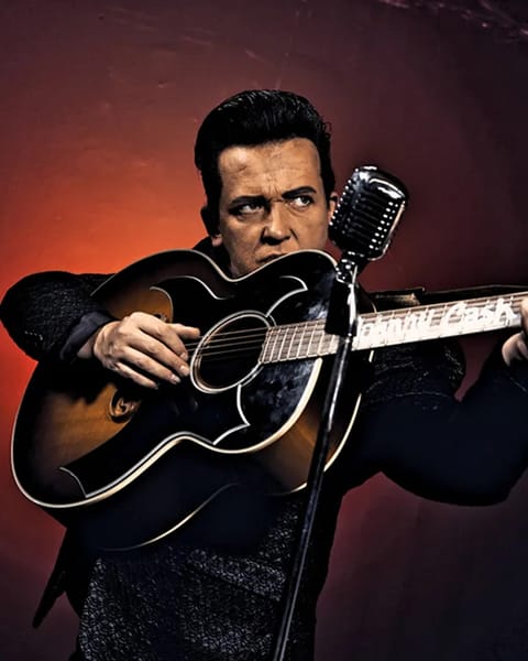 Cliff Wright, tribute artist, as Johnny Cash