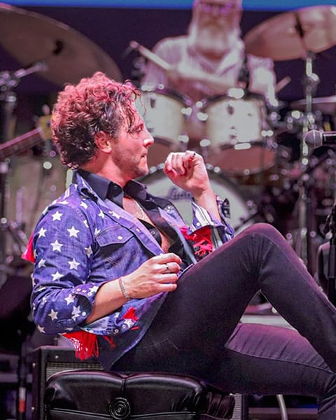 Jacob Tolliver, tribute artist, as Jerry Lee Lewis