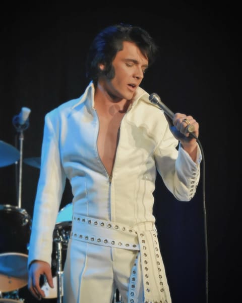 Matt Stone, tribute artist, as Elvis Presley